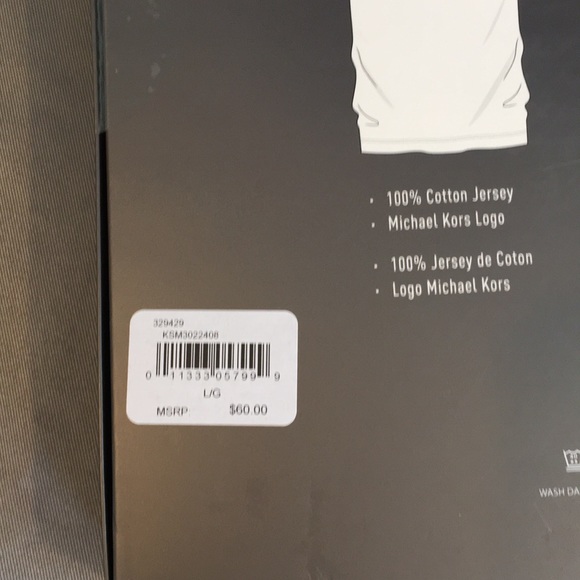 NWT Michael Kors Blue/White/Gray 2 Pc Pajama Set - Picture 5 of 5